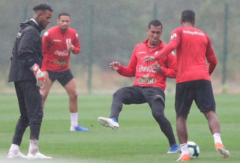 Seleção peruana treinou no CT do Fluminense (Foto: Divulgação/ Peru)