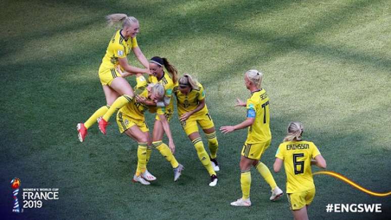 Suécia venceu a Inglaterra neste sábado por 2 a 1 e ficou com o bronze na Copa do Mundo Feminina (Divulgação)