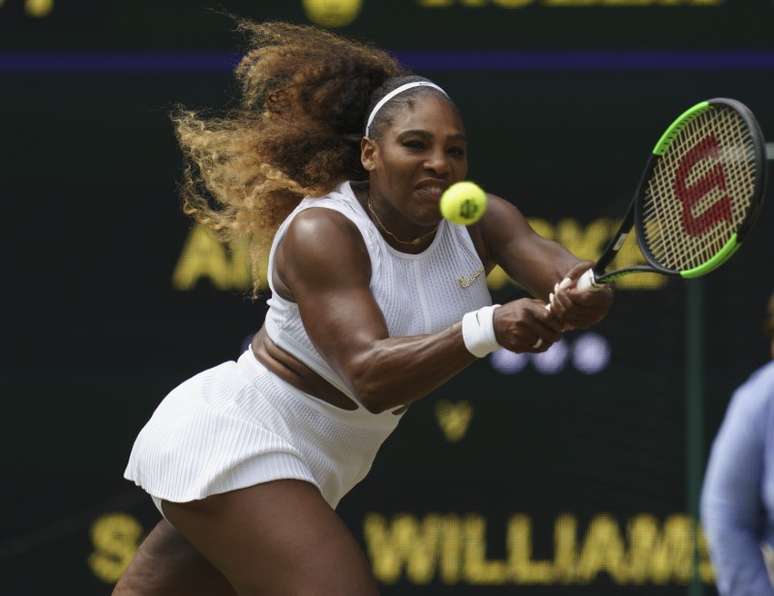 Serena Williams em partida contra Alison Riske em Wimbledon
09/07/2019
Susan Mullane-USA TODAY Sports