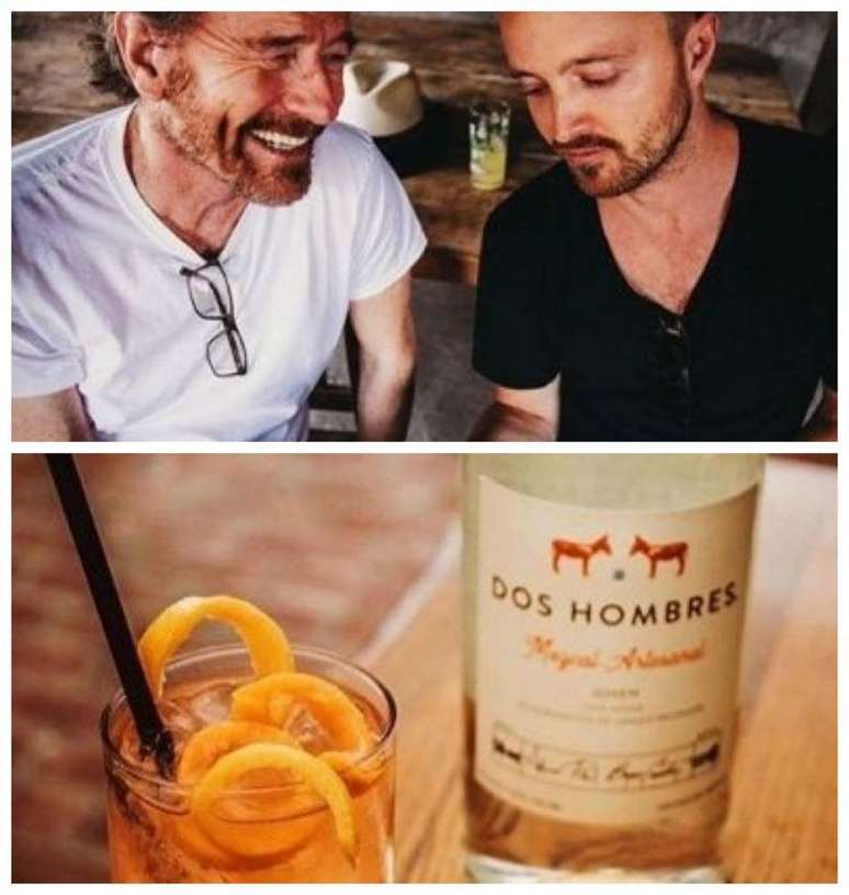 Os atores Bryan Cranston e Aaron Paul, protagonistas da série 'Breaking Bad', lançam bebida alcoólica.