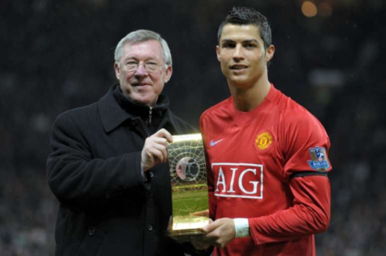 CR7 e Ferguson no United (Foto: AFP)