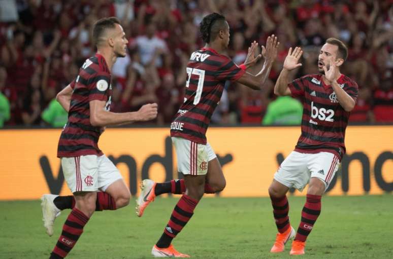 No Brasileirão, BH27 fez o gol da vitória sobre o Athletico, no Maracanã (Foto: Alexandre Vidal/Flamengo)