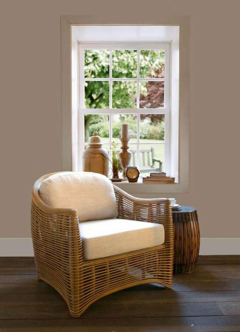 58. Poltrona rattan estofada &ndash; Foto: Cecilia Dale