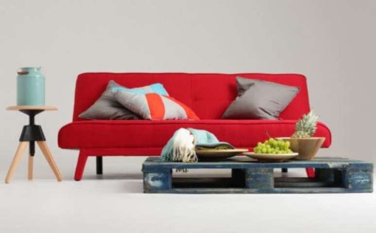 61. Sof&aacute; vermelho para sala de estar &ndash; Por: Bonami