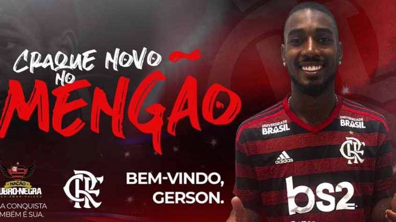 Gerson foi anunciado na noite desta sexta-feira (Foto: Divulgação / Flamengo)