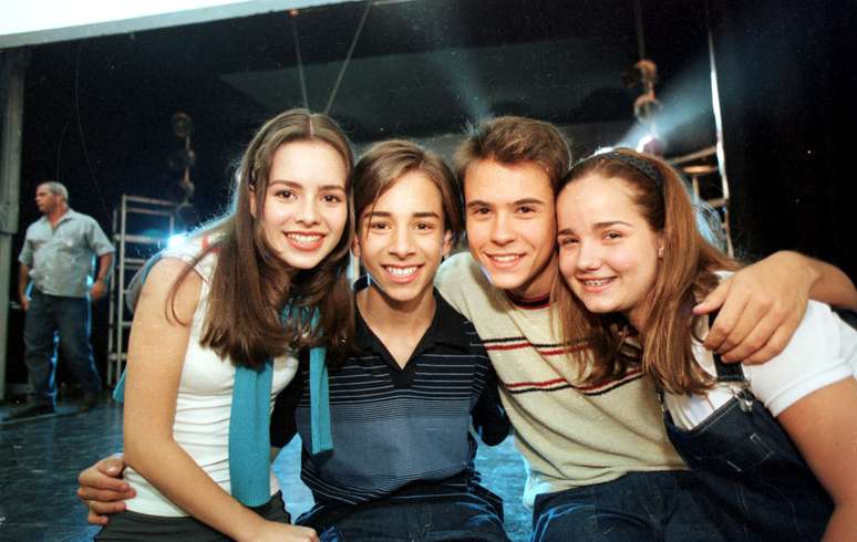 Sandy, Júnior, Paulo Vilhena e Tatiana Goulart gravam especial de fim de ano para a Rede Globo no Clube Fonte São Paulo, em Campinas.