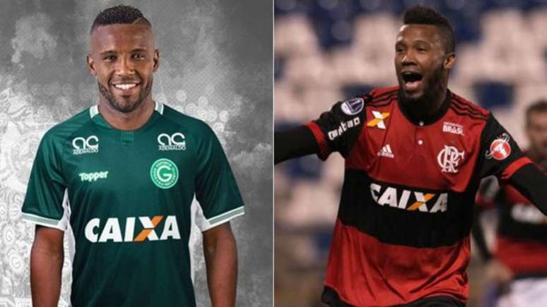 Rafael Vaz vai reencontrar o Flamengo pelo Campeonato Brasileiro (Divulgação/Goiás; Gilvan de Souza/Flamengo)