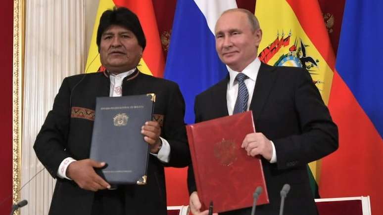 Evo Morales fez uma visita diplomática a Moscou nesta semana