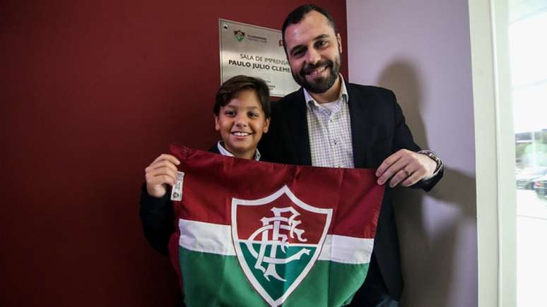 Fluminense inaugurou placa em homenagem a jornalista (Foto: Lucas Merçon/Fluminense)