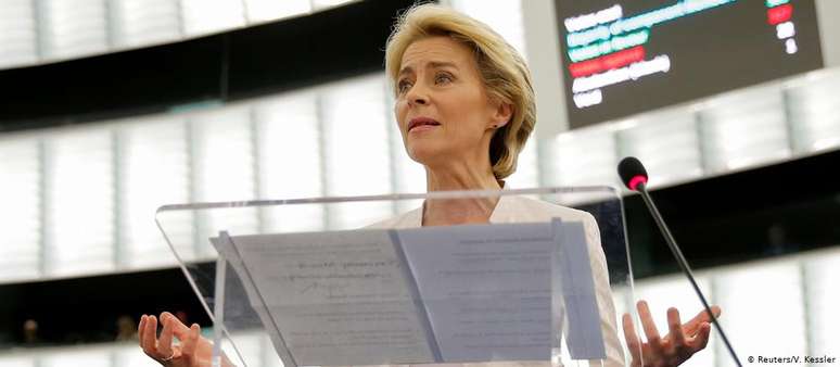 Von der Leyen discursou em três idiomas: francês, inglês e alemão