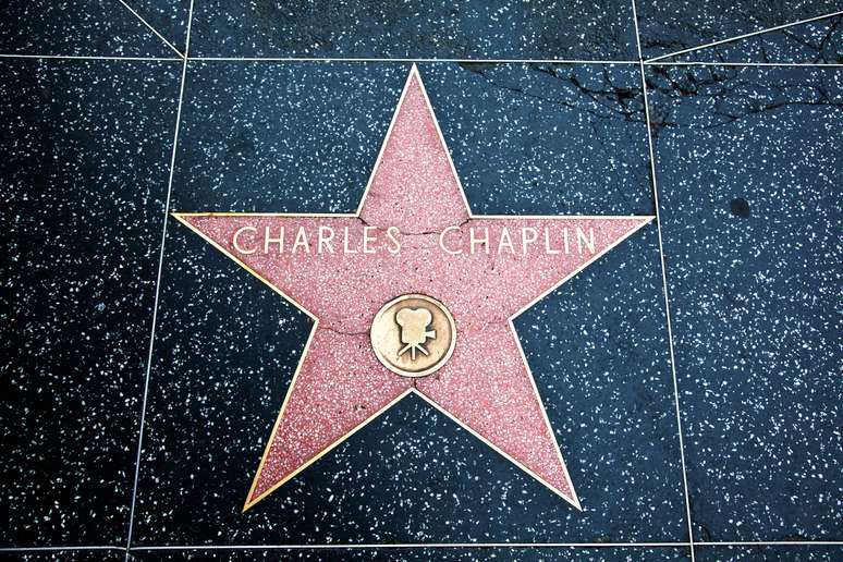 Estrela de Charles Chaplin na Calçada da Fama em Hollywood