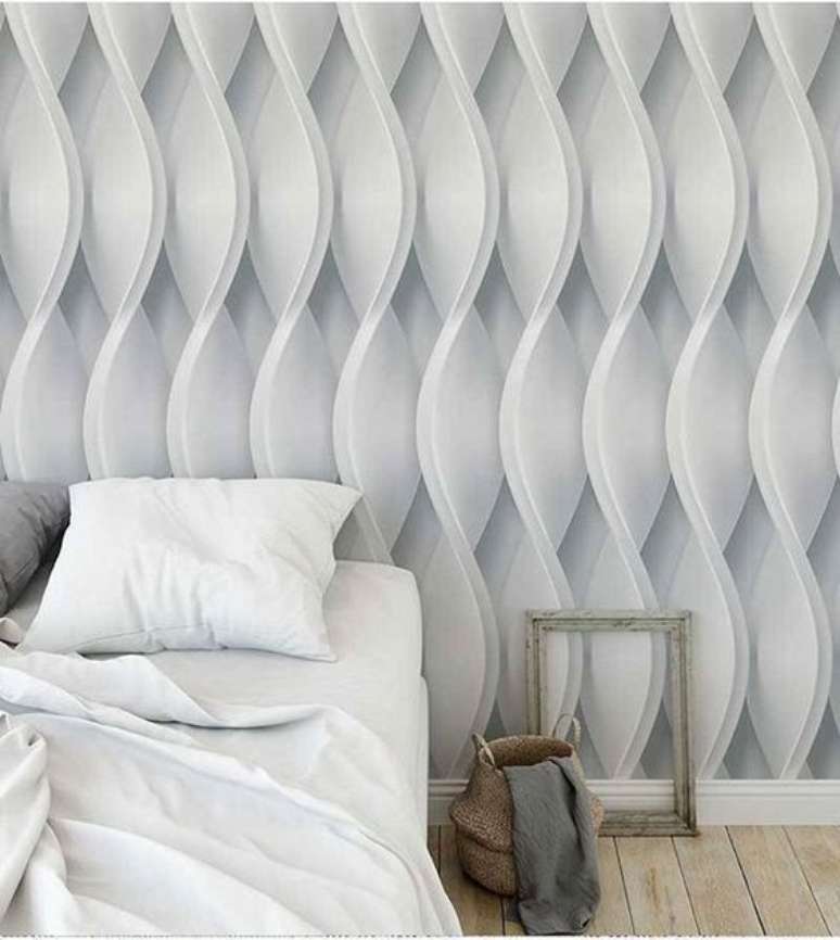 55. O papel de parede 3D curvo é muito interessante. Foto: Instagram