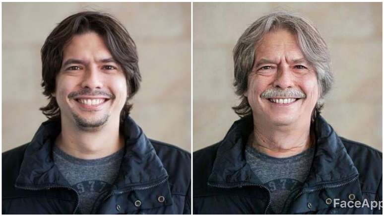 O filtro 'idade' do FaceApp mostra como provavelmente será a aparência de uma pessoa na velhice