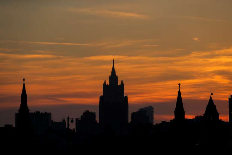 Vista da sede do Minist&eacute;rio das Rela&ccedil;&otilde;es Exteriores da R&uacute;ssia e torres do Kremlin
18/03/2019
REUTERS/Maxim Shemetov