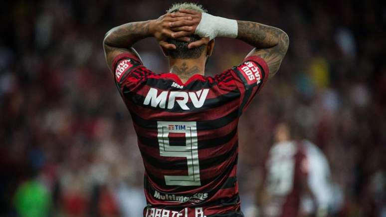 Para lamentar: Gabigol marcou, mas não garantiu a classificação do time (Foto: Alexandre Vidal/Flamengo)