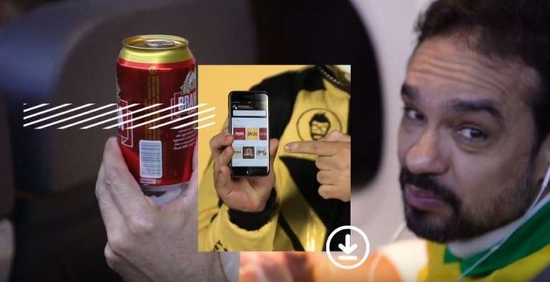 Torcedores pediram bebidas pelo celular e receberam durante os voos na Copa América (Foto: Divulgação)