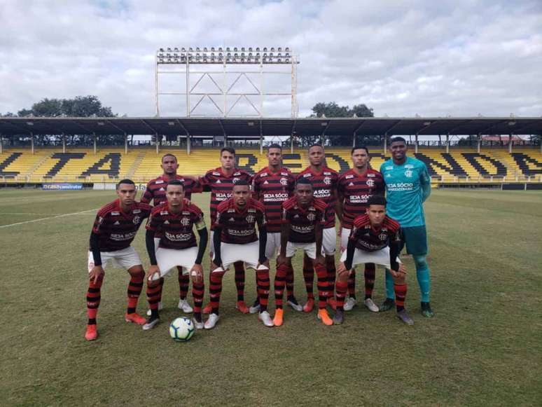 Garotos do Ninho venceram mais uma partida no Brasileirão Sub-20 (Foto: Ian Sena/Flamengo)