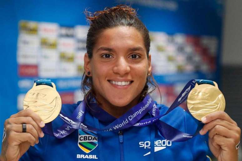 Ana Marcela venceu a prova dos 25km e quebrou vários recordes no Mundial (Foto:Satiro Sodré)