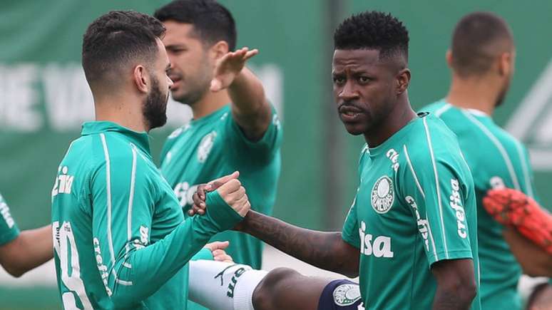 Ramires começou a treinar com o resto do elenco nesta semana e está à disposição (Agência Palmeiras/Divulgação)