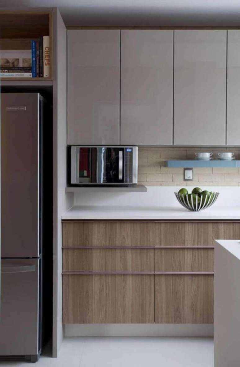 6. Modelo de armário de cozinha modulado para cozinha americana. O melhor para armário de cozinha compacta.