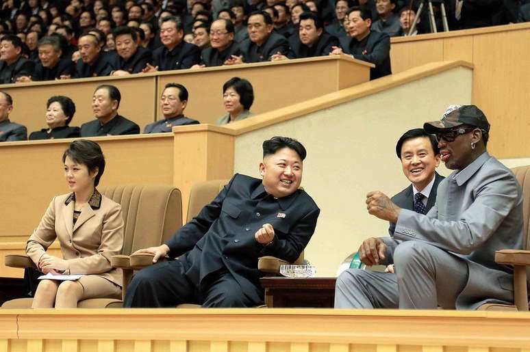 Kim Jong-un é um grande fã de basquete, e o ex-jogador da NBA Dennis Rodman visitou a Coreia do Norte várias vezes