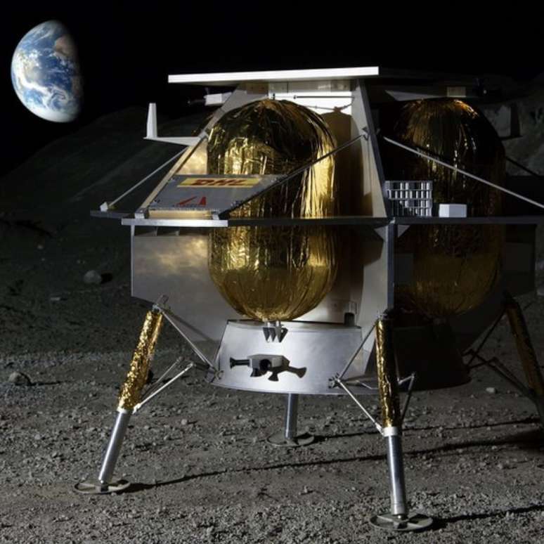 A Astrobotic é uma das empresas que faz projetos de equipamentos espaciais, como o dessa ilustração