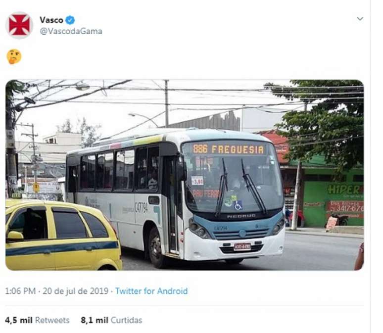 Vasco provocou o Fluminense nas redes sociais (Foto: Reprodução)