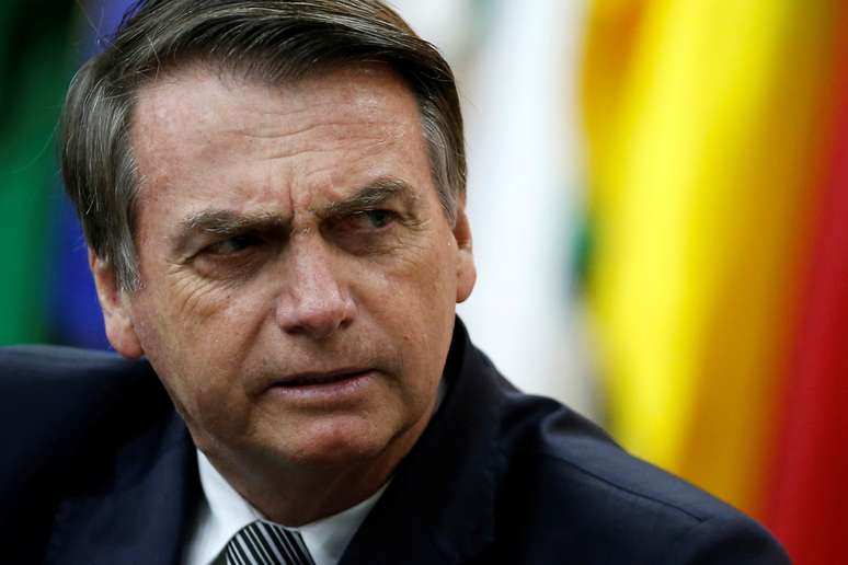 Presidente Jair Bolsonaro durante cerim&ocirc;nia em Bras&iacute;lia
19/07/2019 REUTERS/Adriano Machado 
