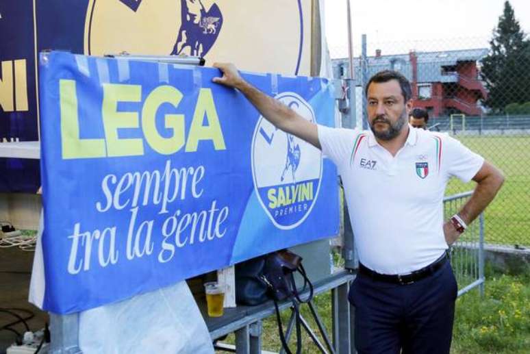 O secretário da Liga e ministro do Interior da Itália, Matteo Salvini