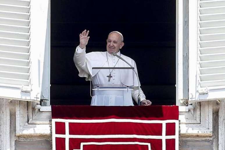 Papa Francisco durante a celebração do Angelus no Vaticano