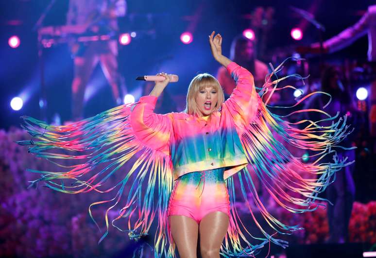 Taylor Swift durante show em Carson, na Califórnia
01/06/2019 REUTERS/Mario Anzuoni