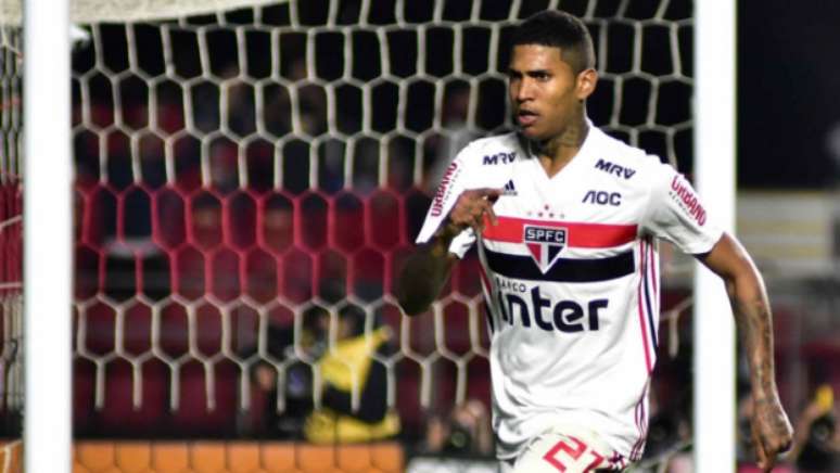 Raniel marcou seu primeiro gol com a camisa do São Paulo (EDUARDO CARMIM/PHOTO PREMIUM)