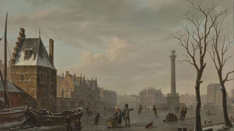 A Europa totalmente coberta de gelo durante invernos seguidos ​​foi um evento comum durante a Pequena Idade do Gelo