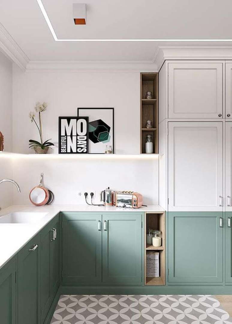 25. Combine seu modelos de cozinha modernas com quadros decorativos