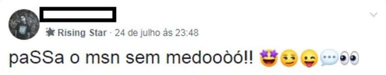 As pessoas tinham o costume de 'trocar' e-mails do MSN na década de 2000 e no começo dos anos 2010, assim como fazem hoje com os números do WhatsApp.