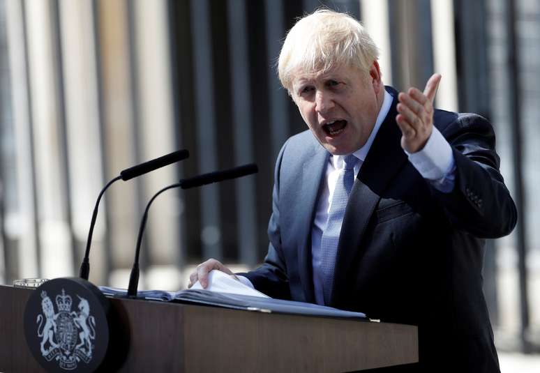 Premiê britânico, Boris Johnson, em Londres
24/07/2019
REUTERS/Peter Nicholls
