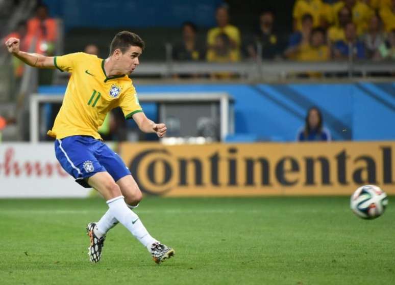 Oscar foi o único a marcar na goleada sofrida pelo Brasil contra a Alemanha na Copa de 2014 (Foto: AFP)