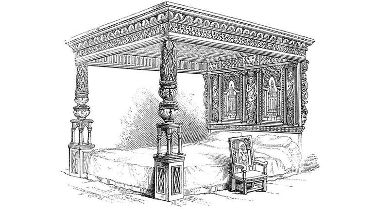 Na Europa medieval, os ricos tinham 'grandes camas' como essa, conhecida como a Grande Cama de Ware