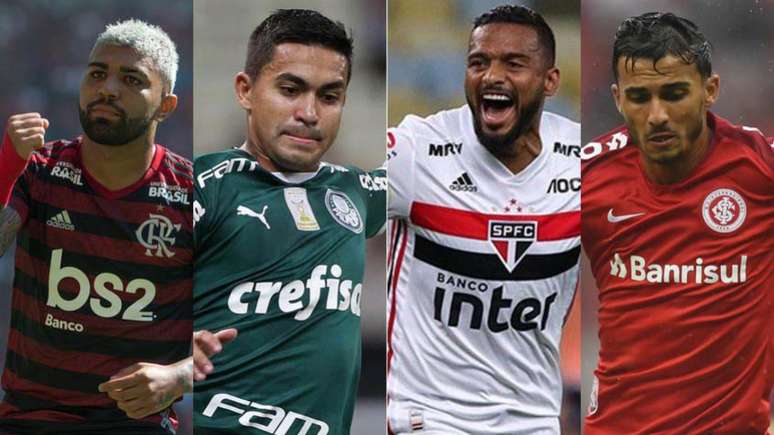 Jogos de Flamengo, Palmeiras, São Paulo e Internacional tiveram polêmicas com VAR (Foto:Montagem LANCE!)