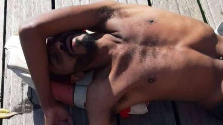 O pedreiro Ednildo Ferreira da Silva, de 37 anos, foi resgatado após ficar uma semana perdido em uma mata de Praia Grande, no litoral de São Paulo. A família havia registrado seu desaparecimento