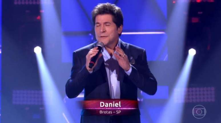 Daniel cantando no 'The Voice Brasil' como 'candidato'