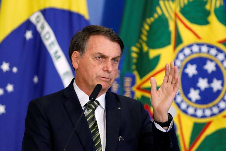 Presidente Jair Bolsonaro durante cerim&ocirc;nia no Pal&aacute;cio do Planalto
30/07/2019 REUTERS/Adriano Machado 