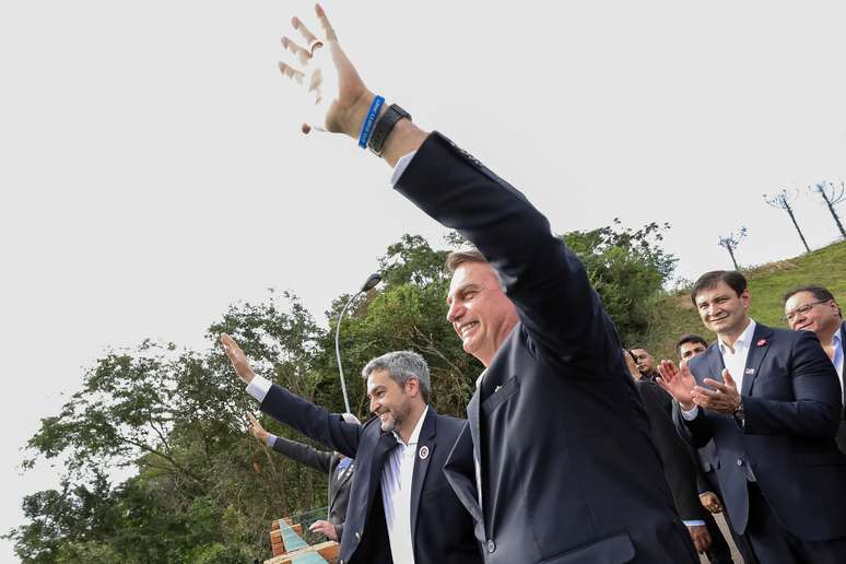 Presidentes Jair Bolsonaro e Mario Abdo
10/05/2019
Marcos Correa/Presid&ecirc;ncia da Rep&uacute;blica/Divulga&ccedil;&atilde;o via REUTERS
