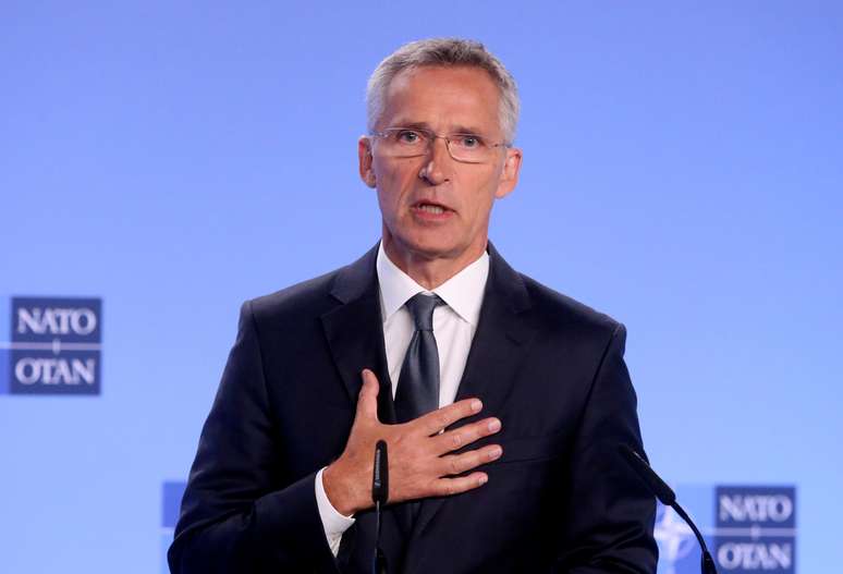 Secret&aacute;rio-geral da Otan, Jens Stoltenberg, d&aacute; entrevista &agrave; imprensa nesta sexta-feira
02/08/2019
REUTERS/Francois Walschaerts