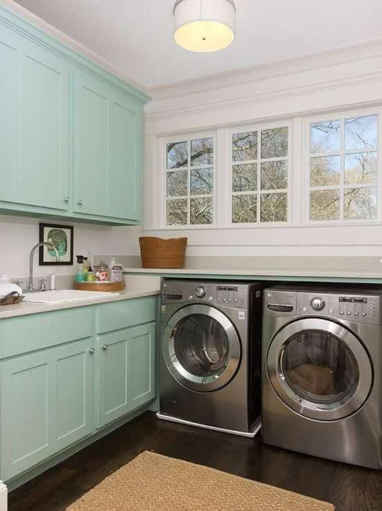 10. Lavadora de roupas com secadora combinando, no estilo lavadora de roupas frontal