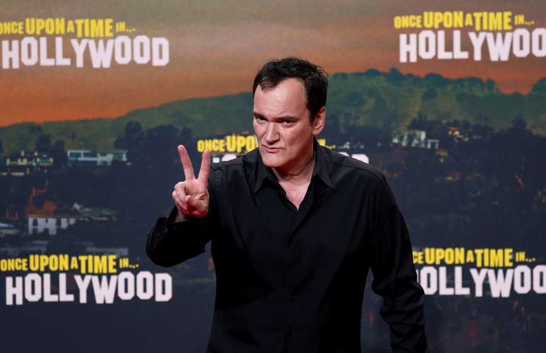 Quentin Tarantino durante première de 'Era Uma Vez em... Hollywood', em Berlim
