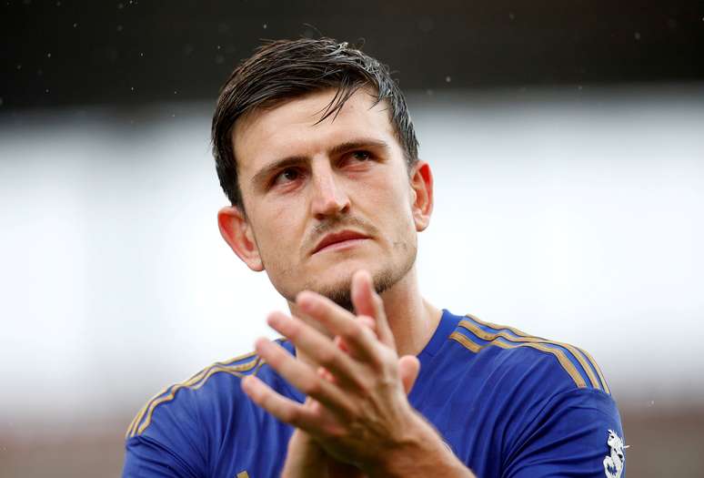 Harry Maguire durante partida do Leicester City contra o Stoke City
27/07/2019 Action Images via Reuters/Ed Sykes