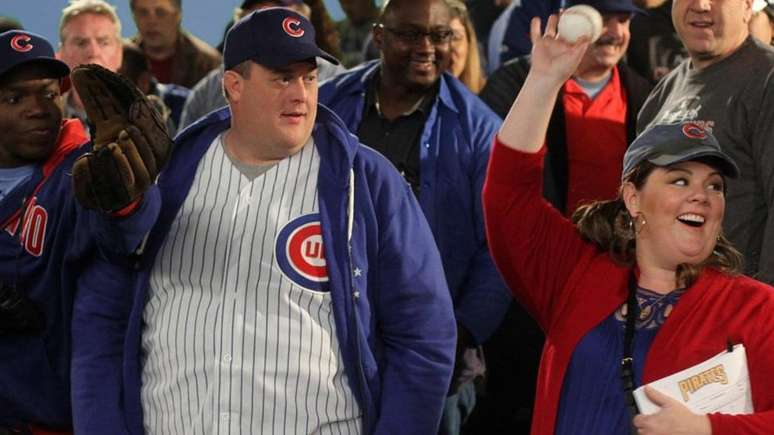 Billy Gardel e Melissa McCarthy na s&eacute;rie Mike and Molly, em que a personagem de McCarthy era definida por seu peso
