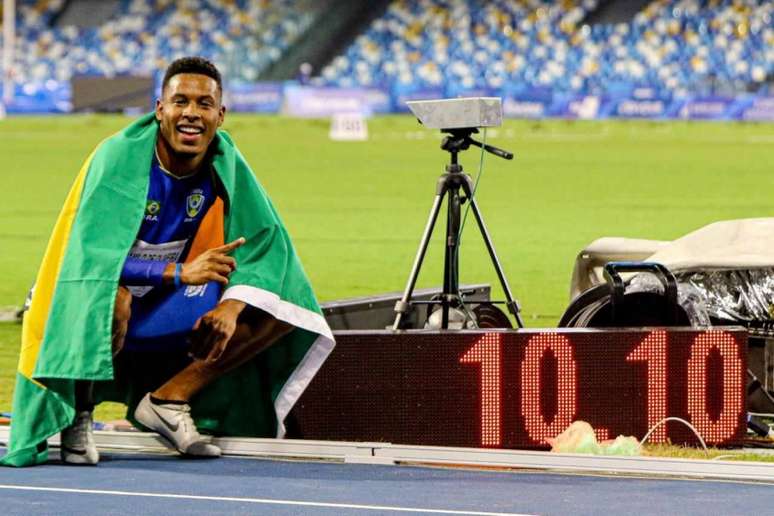 Paulo André cravou tempo de 10s29 na semifinal nos 100m rasos (Foto: Thiago Parmalat/CBDU)
