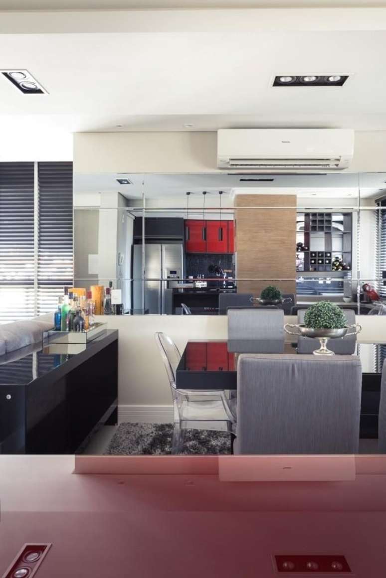 14. O ar condicionado split combina com diferentes decora&ccedil;&otilde;es. Projeto de Braccini + Lima Arquitetura